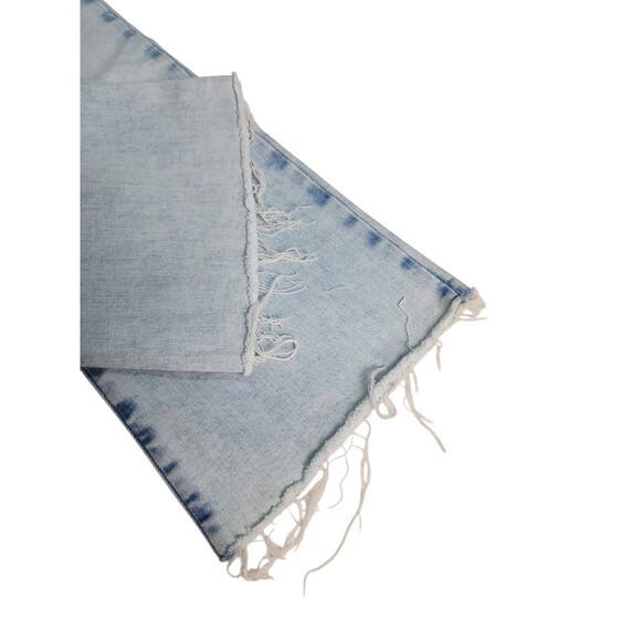 FRAME Women's Le Crop Mini Boot Cut Jeans Size 28 Light Wash Raw Hem Streetwear - Picture 11 of 13